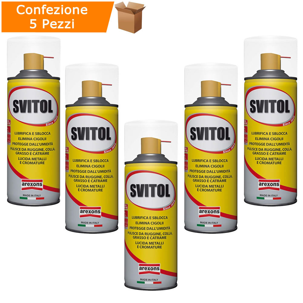 Multipack da 5 spray super lubrificanti super sbloccanti svitol 200 ml ciascuno