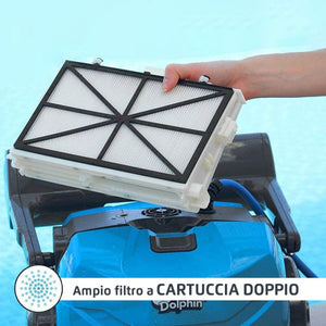 Robot Piscina Dolphin Oasis 50 Premium Con Spazzole Kanebo, Carrello E Copertura Protettiva