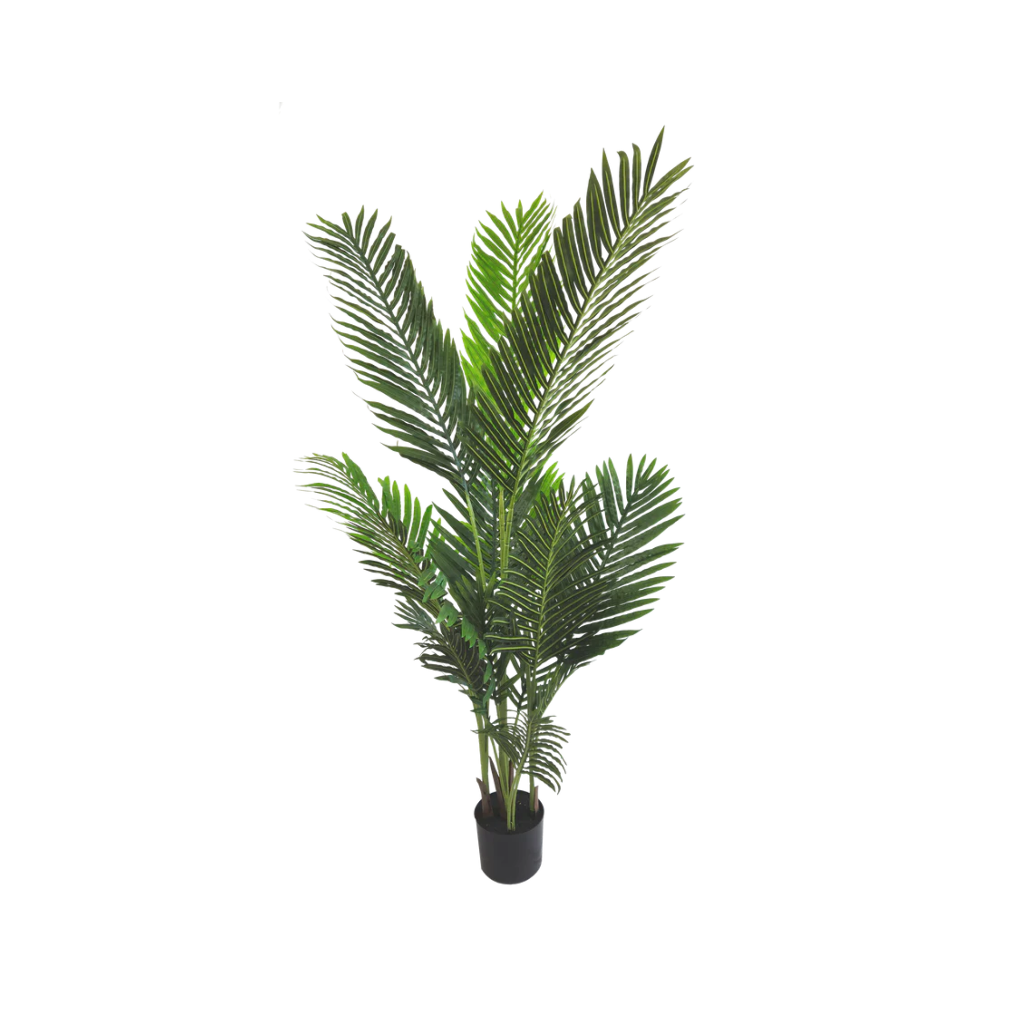 Pianta artificiale per interno Palma areca cm 140 verde con vaso