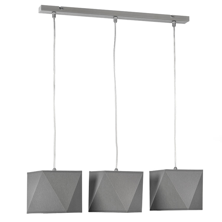 5034/S3G - Lampadario In Sospensione Pilar/3 Grigio