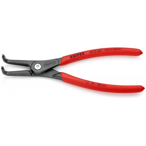 PINZA DI PRECISIONE 210MM PER ANELLI DI SICUREZZA ESTERNI SU ALBERI – PUNTE PIEGATE KNIPEX 4921A31