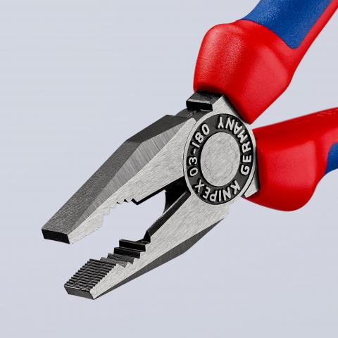 PINZA UNIVERSALE 180 mm RIVESTITA IN MATERIALE BICOMPONENTE - KNIPEX 0302180