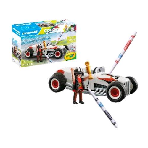 PLAYMOBIL COLOR AUTO DA CORSA CON 1 PERSONAGGIO PENNARELLI LAVABILI E ACCESSORI