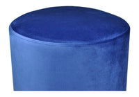 Pouf in velluto blue, poggiapiedi mod. Zivago PO07ZIBM