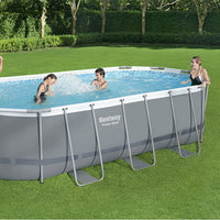 Piscina Fuori Terra Bestway Power Steel Ovale 5,49 X 2,74 X H 1,22 M - Kit Pro