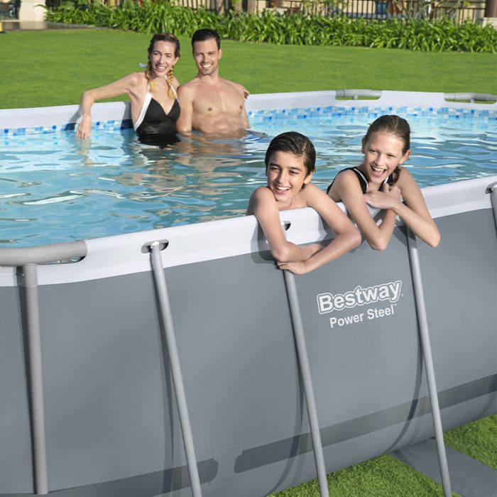 Piscina Fuori Terra Bestway Power Steel Ovale 5,49 X 2,74 X H 1,22 M - Kit Pro