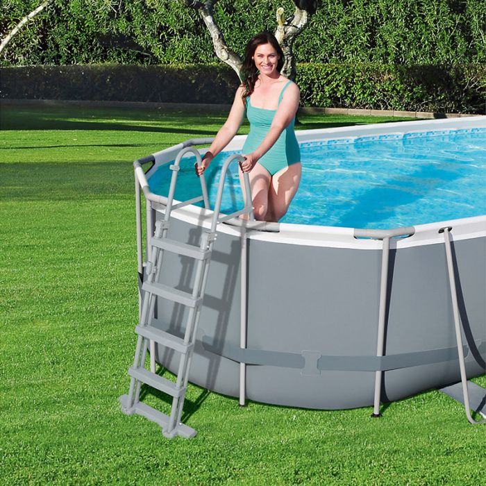 Piscina Fuori Terra Bestway Power Steel Ovale 5,49 X 2,74 X H 1,22 M - Kit Pro