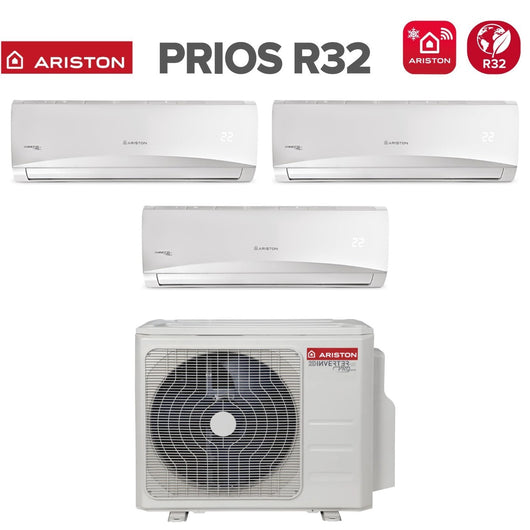 Climatizzatore Condizionatore Ariston Trial Split Inverter serie PRIOS 9+9+9 con TRIAL 80 XD0C-O R-32 Wi-Fi Optional 9000+9000+9000