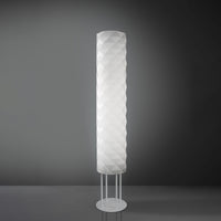 Lampada Da Terra Moderna 3 Luci Prisma In Polilux Bianco H155 Made In Italy