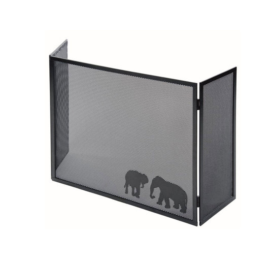 Parascintille con Antine 100x50 cm Decorazione Elefante in Ferro Verniciato Grigio Martellato