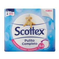 Scottex 3 in 1 pulito completo 6 confezioni da 4 maxi rotoli ciascuno