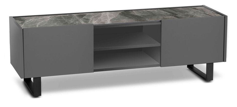 Mobile TV 40x140x45 cm in MDF e Ceramica Marmo Pegaso Grigrio