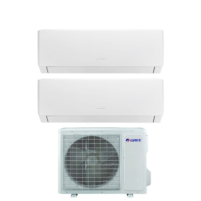 Climatizzatore Condizionatore Gree Dual Split Inverter serie PULAR 12+12 con GWHD(18)NK6NO R-32 Wi-Fi Integrato 12000+12000