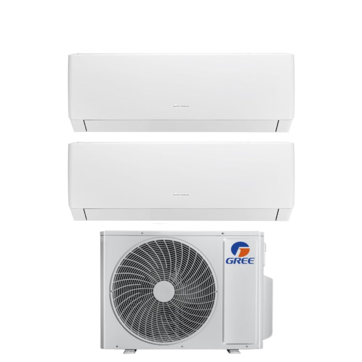 Climatizzatore Condizionatore Gree Dual Split Inverter serie PULAR 9+18 con GWHD(28)NK6OO R-32 Wi-Fi Integrato 9000+18000