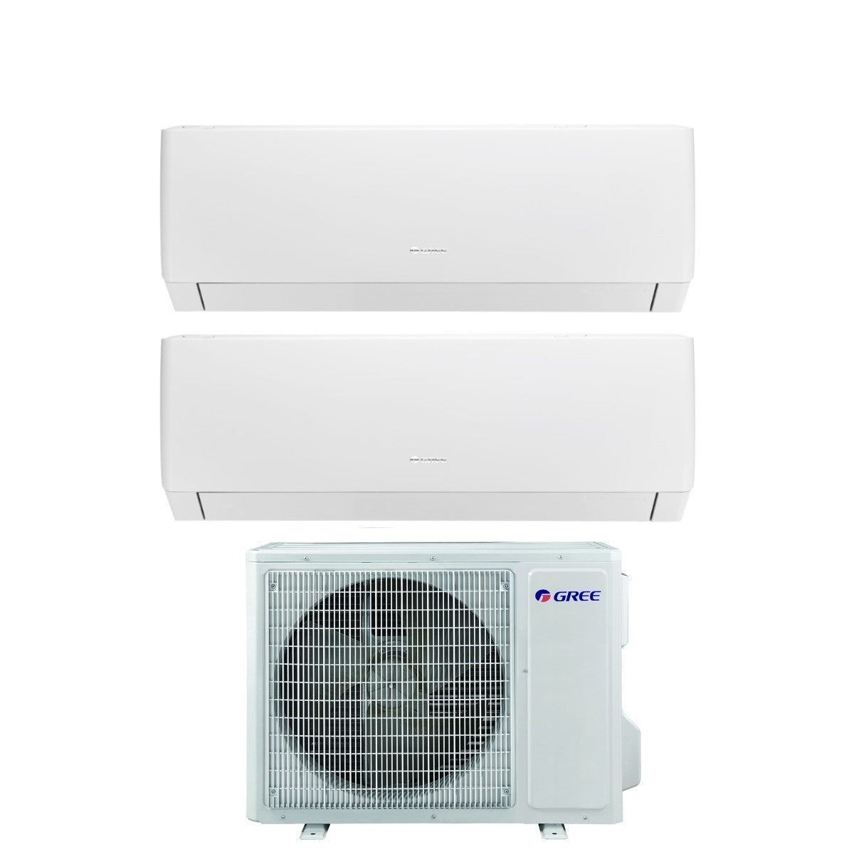 Climatizzatore Condizionatore Gree Dual Split Inverter serie PULAR 9+12 con GWHD(14)NK6OO R-32 Wi-Fi Integrato 9000+12000