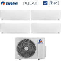 Climatizzatore Condizionatore Gree Quadri Split Inverter serie PULAR 9+9+12+12 con GWHD(28)NK6OO R-32 Wi-Fi Integrato 9000+9000+12000+12000