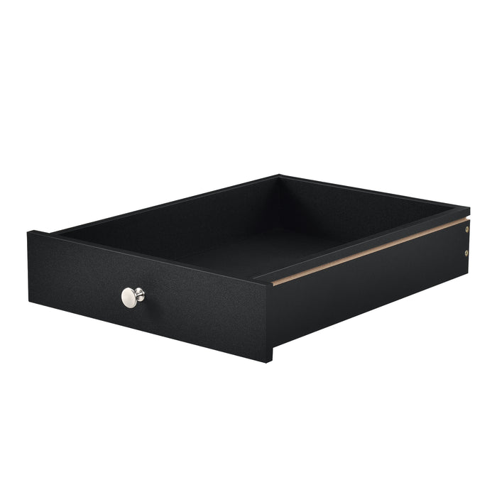 [en.casa] Cassetto per palette-euro moderno e integrabile perfettamente - nero - 9,5cmx37,5cmx44,5 cm