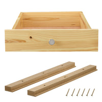 [en.casa] 4 x Cassetto per euro pallet perfettamente integrabile - Color legno - 9,5cmx37,5cmx44,5 cm