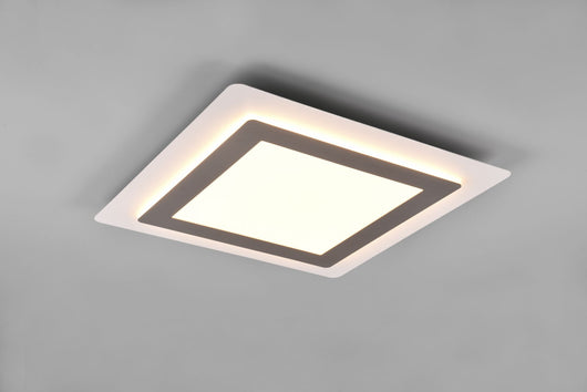 Palfoniera MORGAN LED quadrata bianca con metallo acciaio 641510207