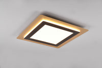 Palfoniera MORGAN LED quadrata  oro con bordo metallo nero 641510280