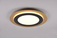 Palfoniera MORGAN LED  rotonda oro con bordo metallo nero 641519280