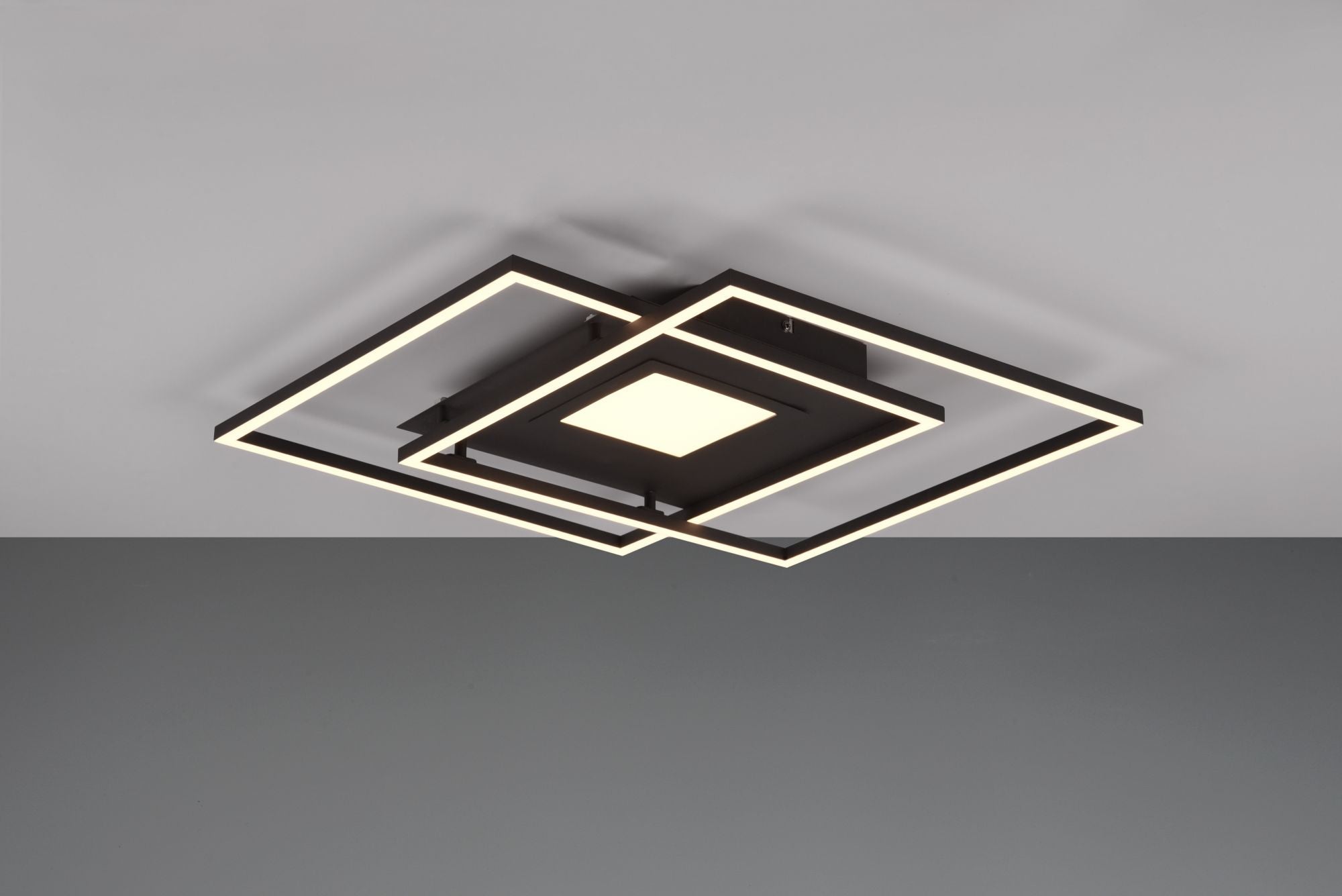 Palfoniera Via LED 2 quadrati metallo nera 620710332