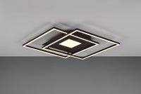 Palfoniera Via LED 2 quadrati metallo nera 620710332