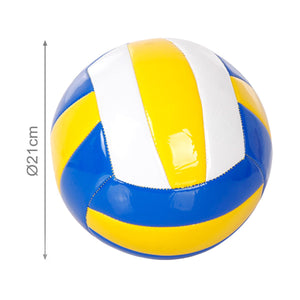 Palla da Pallavolo o Beach Volley per Training Sport e Tempo Libero Colore Blu Biianco e Giallo Diametro 21cm