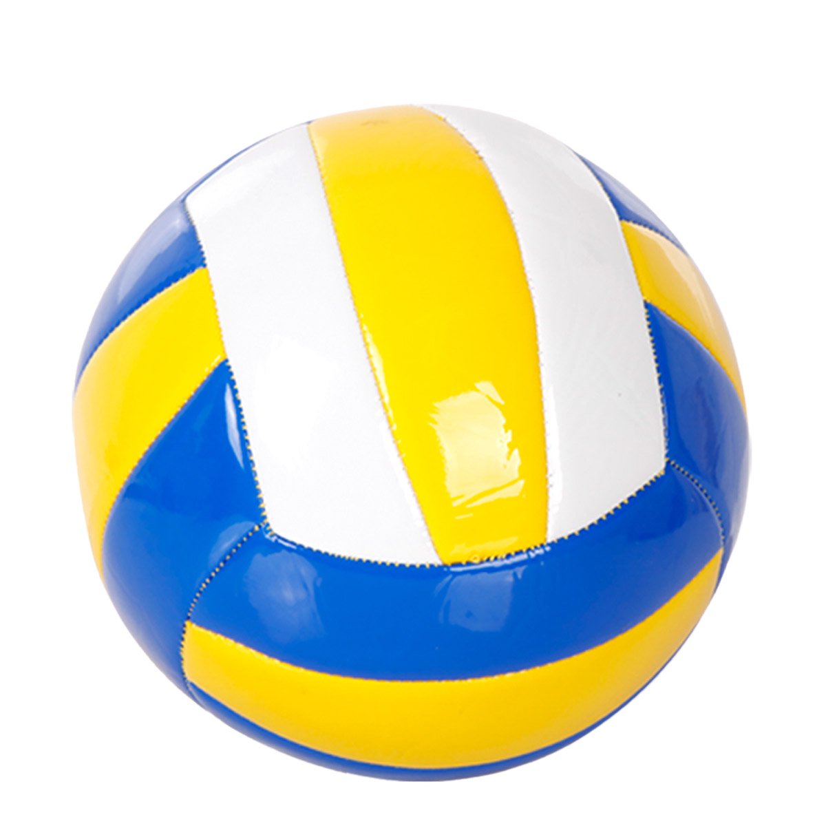 Palla da Pallavolo o Beach Volley per Training Sport e Tempo Libero Colore Blu Biianco e Giallo Diametro 21cm