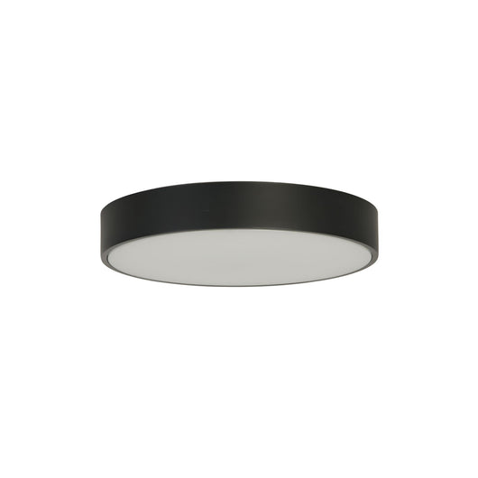 Palma LED Flush, Policarbonato Nero con Diffusore Bianco