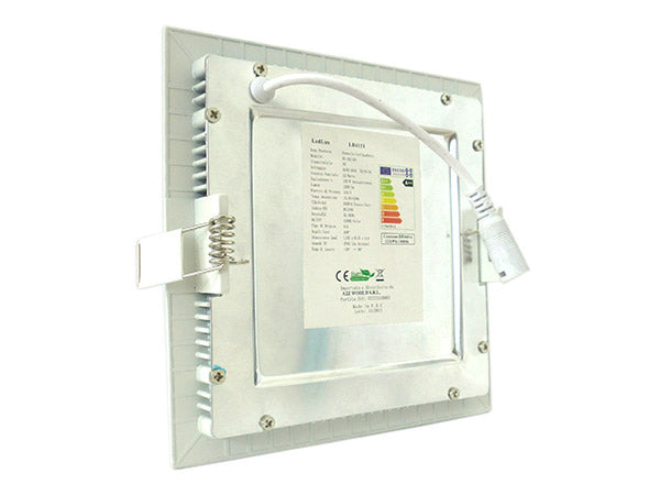 Pannello Faretto Led Da Incasso 12W Bianco Caldo 220V Quadrato Interno Esterno