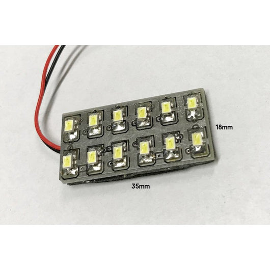 Pannello Plafoniera Lampada Led 12V 1,5W Con 12 Smd 3528 Colore Giallo 35X18mm