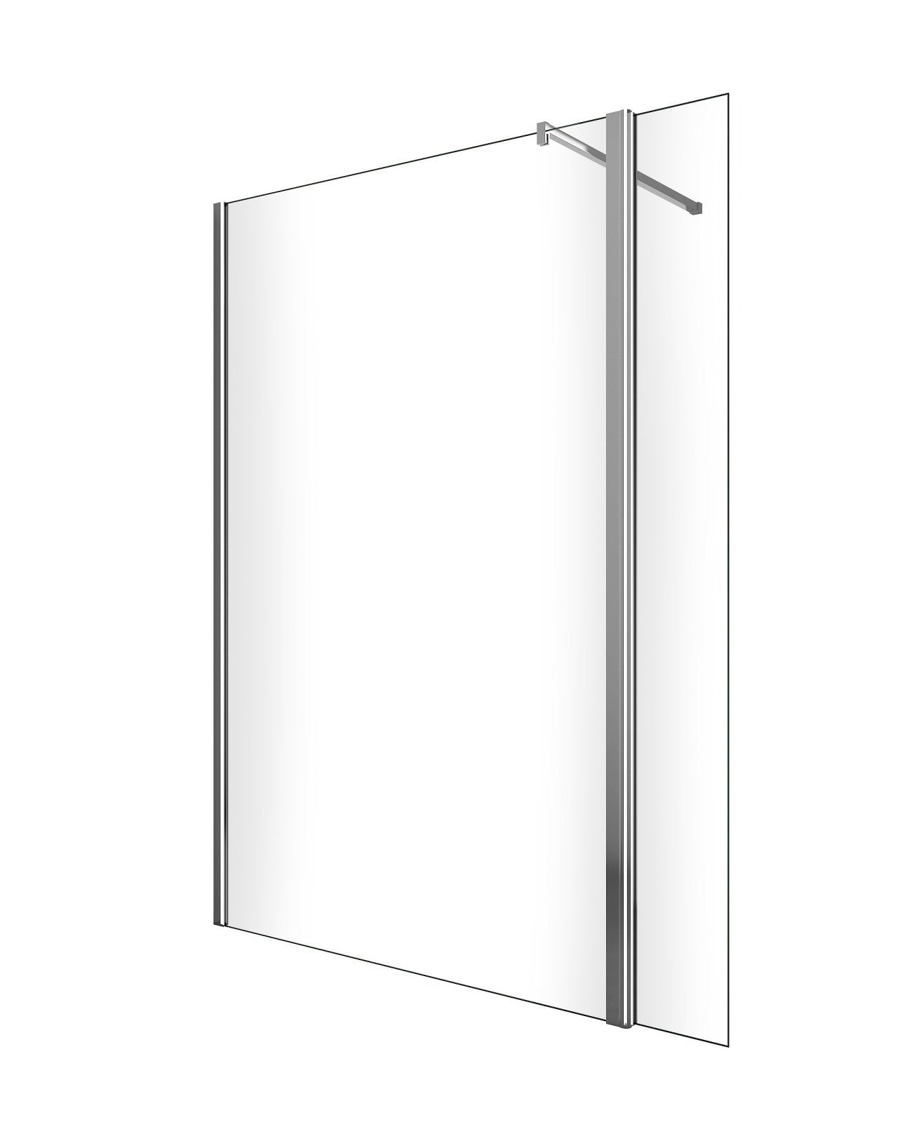 Parete doccia walk-in con antina girevole para schizzi laterale, cristallo 8mm trasparente H.200 Sicena Delifia Trasparente 8mm,100 + Antina 40 cm