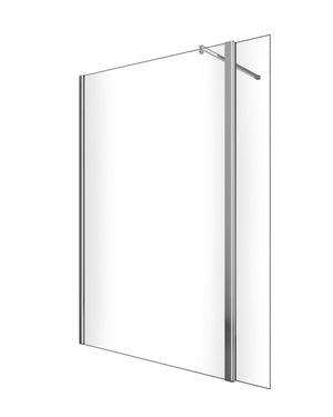 Parete doccia walk-in con antina girevole para schizzi laterale, cristallo 8mm trasparente H.200 Sicena Delifia Trasparente 8mm,100 + Antina 40 cm