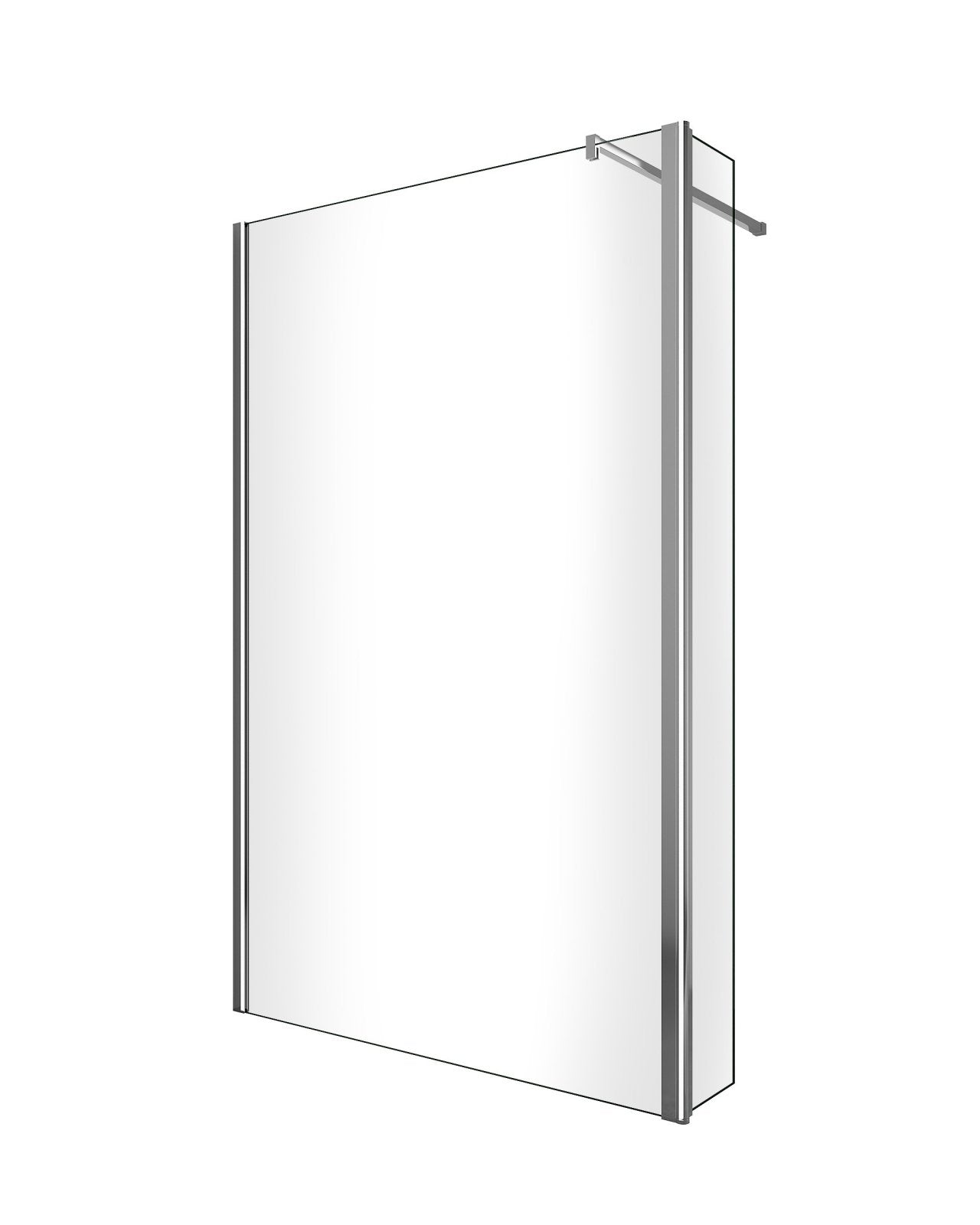 Parete doccia walk-in con antina girevole para schizzi laterale, cristallo 8mm trasparente H.200 Sicena Delifia Trasparente 8mm,100 + Antina 40 cm