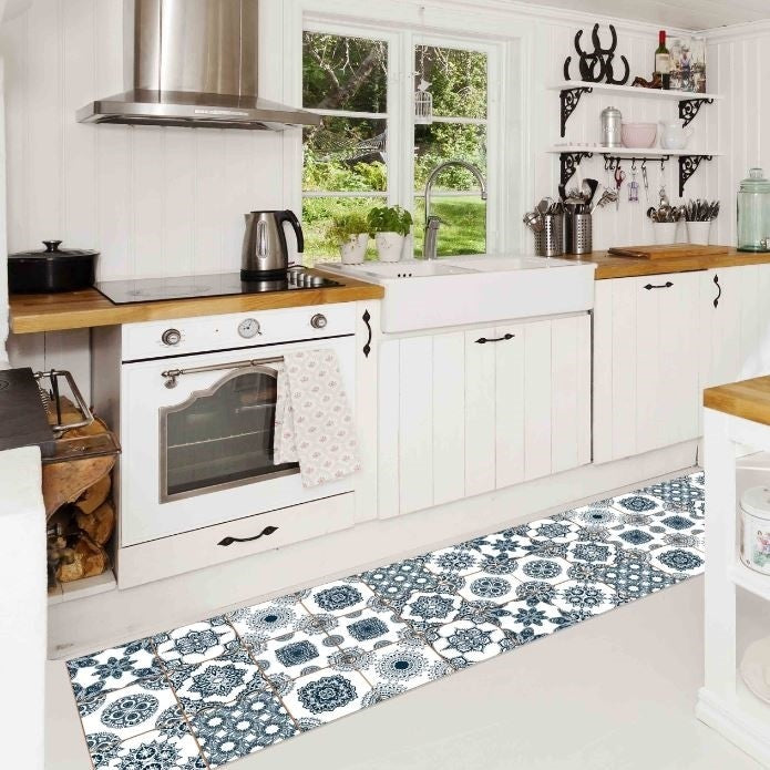 Passatoia da Cucina in Vinile Lavabile e Antigraffio Summer Tiles - 50x180