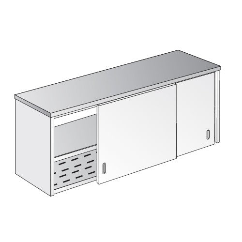 Pensile 140x40x60 acciaio inox 304 armadiato sgocciolatoio ristorante RS5488