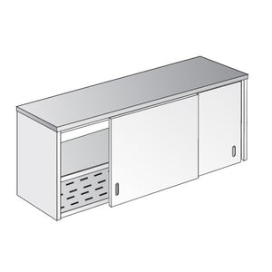 Pensile 180x40x60 acciaio inox 304 armadiato sgocciolatoio ristorante RS5491