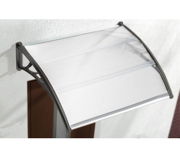 Pensilina tettoia 100x100 cm in policarbonato modulabile trasparente da esterno