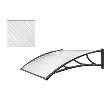 Pensilina tettoia 100x100 cm in policarbonato modulabile trasparente da esterno