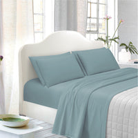 TESS-HOME COLLECTION Completo letto singolo  100% cotone percalle  Azzurro