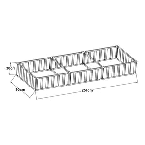 Aiuola Rialzata Albrandswaard 258 x 90 x 30 cm Antracite [en.casa]