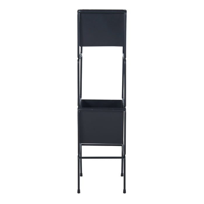 Set Sveio di 2 Supporti per 1 / 2 Piante - Nero [en.casa]