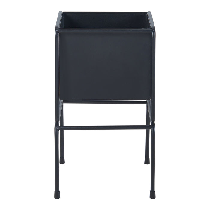 Supporto per 1 Pianta Sveio 35,5 x 20 x 20 cm Nero [en.casa]