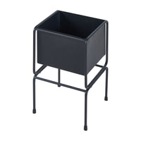 Supporto per 1 Pianta Sveio 35,5 x 20 x 20 cm Nero [en.casa]