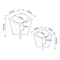 Set Nordmaling di 2 Portapiante con Custodia per Vasi Portavasi - Metallo Nero [en.casa]