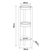 Scaletta Portafiori Sastamala a 3 Livelli Bambù 78x25x25 cm [en.casa]