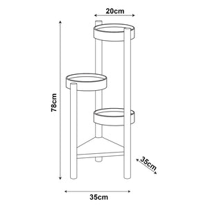 Scaletta Portafiori Sastamala a 4 Livelli Bambù 78x35x35 cm [en.casa]