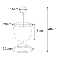 Stand Portapiante Alphen con 1 Vaso - Nero [en.casa]