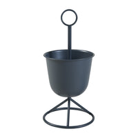 Stand Portapiante Alphen con 1 Vaso - Nero [en.casa]